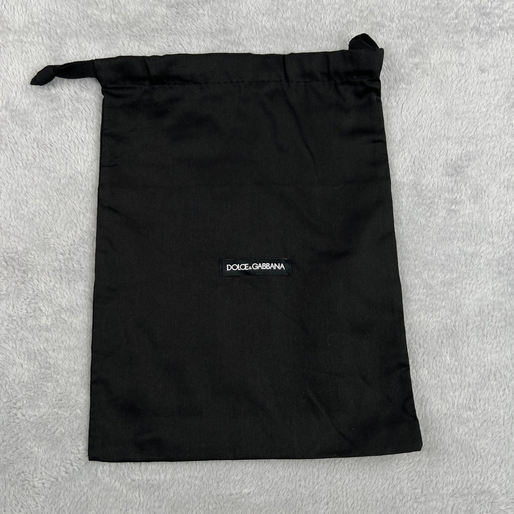 Dolce & Gabbana Original Drawstring Dust Bag 10x13.5 Black Made in Italy